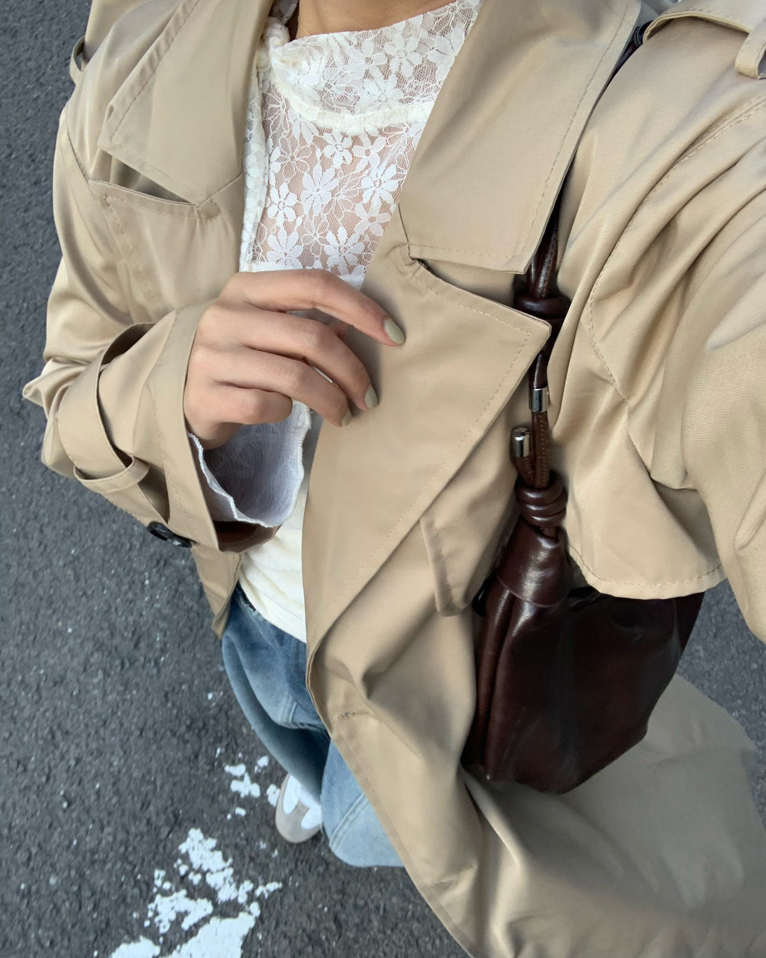 ベージュ トレンチコート ボタン留め ベルト付き ベルト付きトレンチコート ZW COLLECTION - ライトベージュ | ZARA