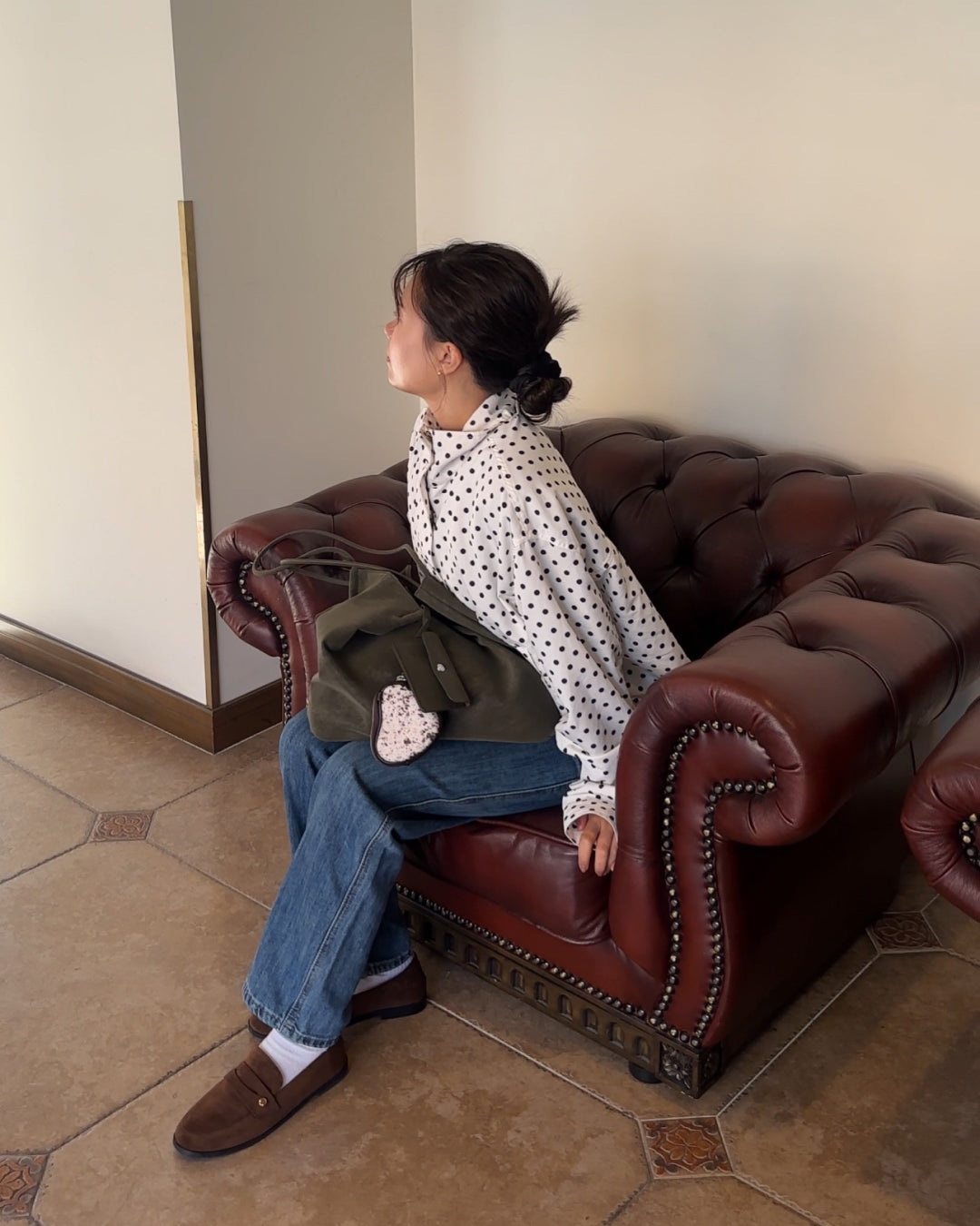 ハイウエストストレートデニムパンツ AY1150