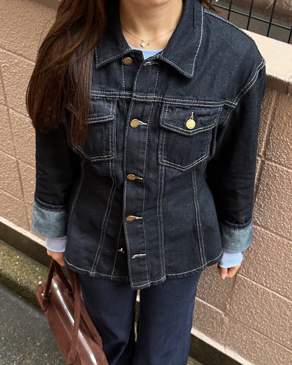 フィットデニムジャケット AY1151