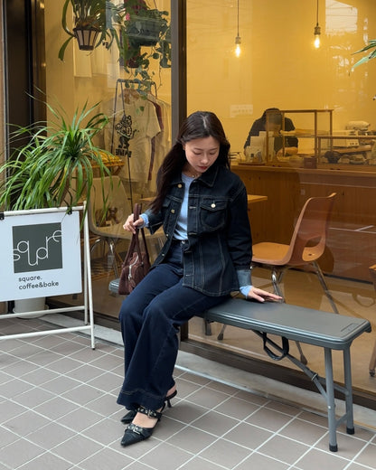 フィットデニムジャケット AY1151