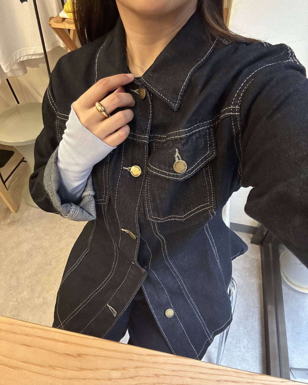 フィットデニムジャケット AY1151