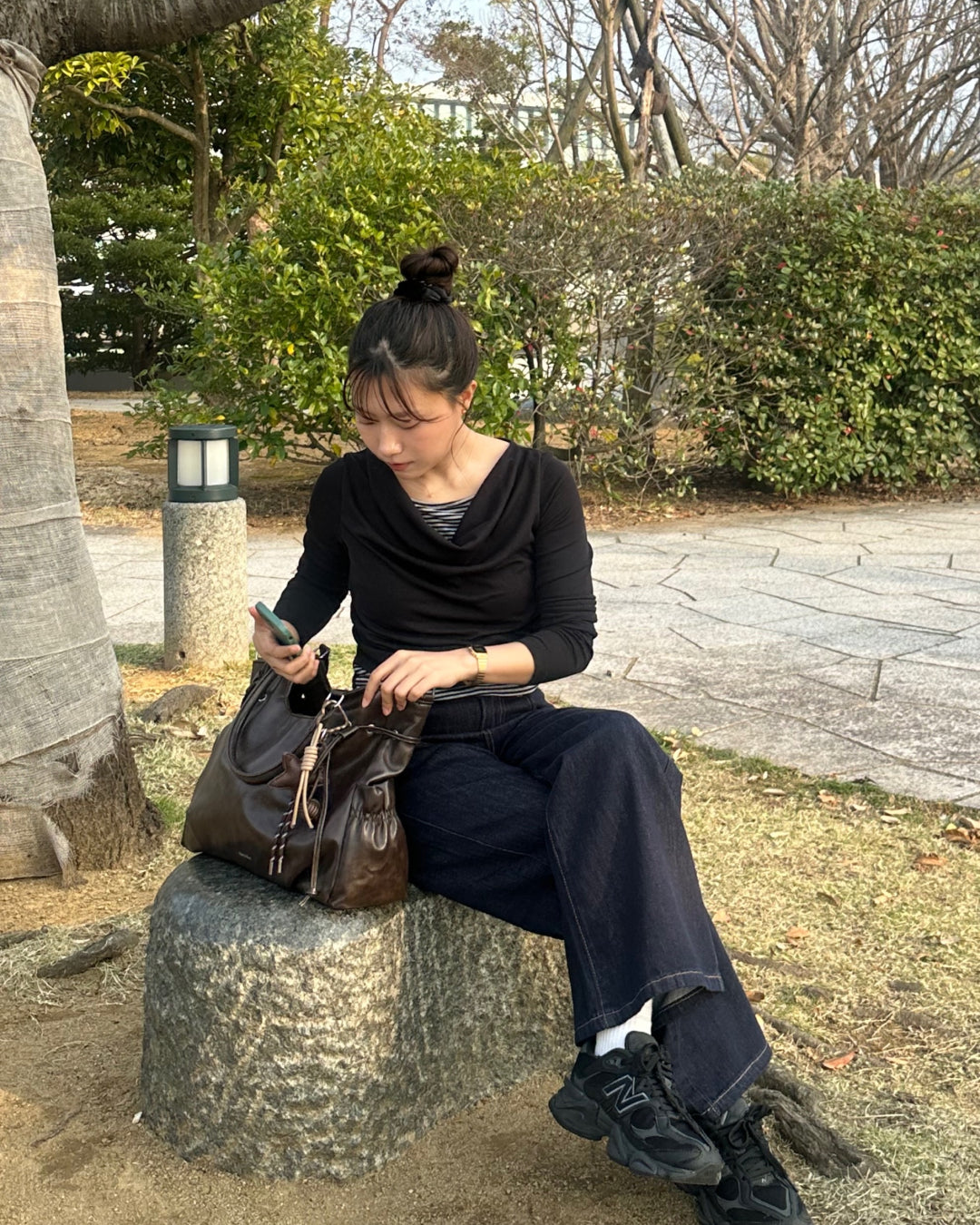 ボーダーレイヤードトップス AY1197