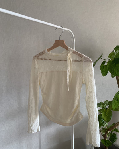 リボンタイレーストップス AY1226