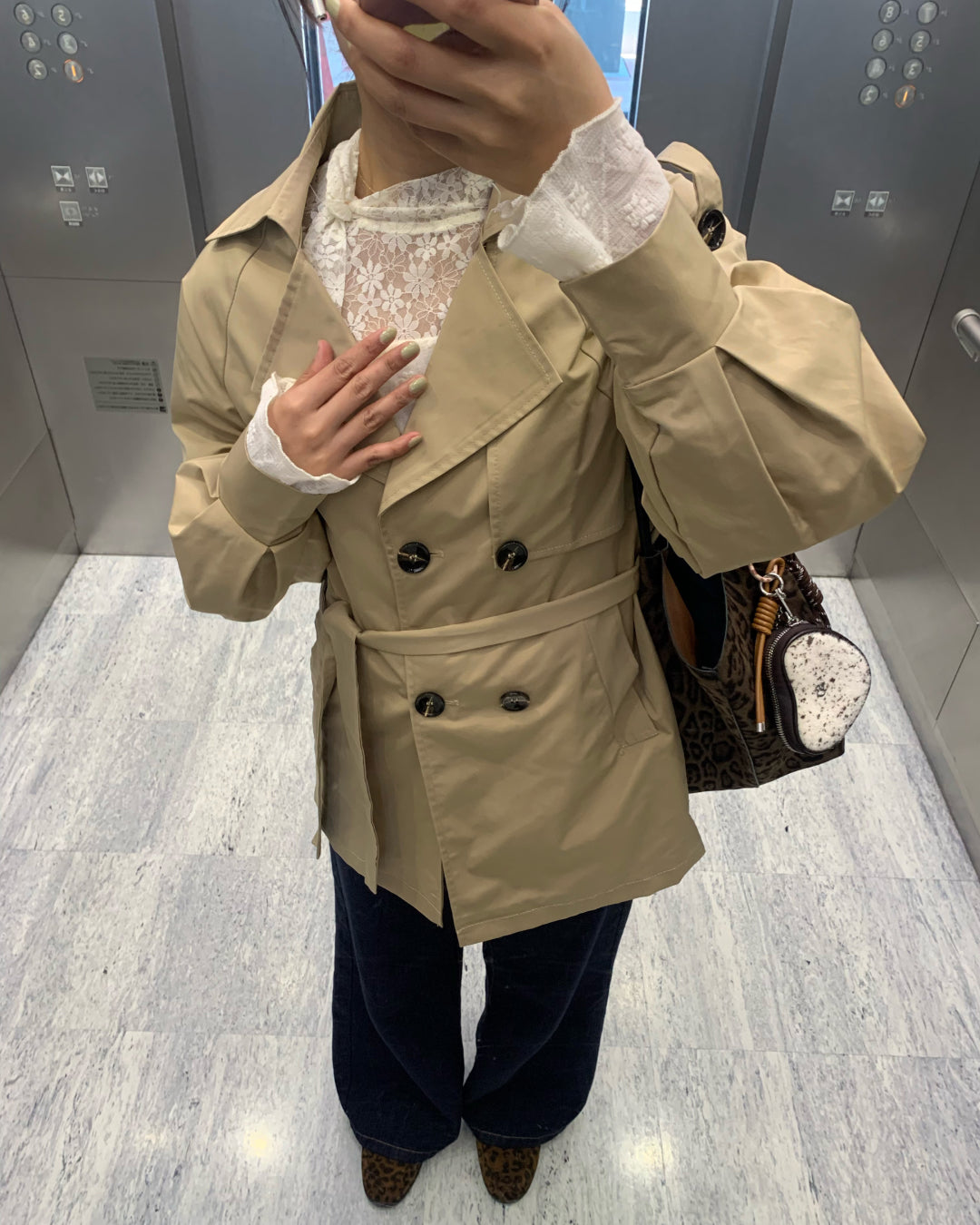 ベーシックショートトレンチコート AY1237