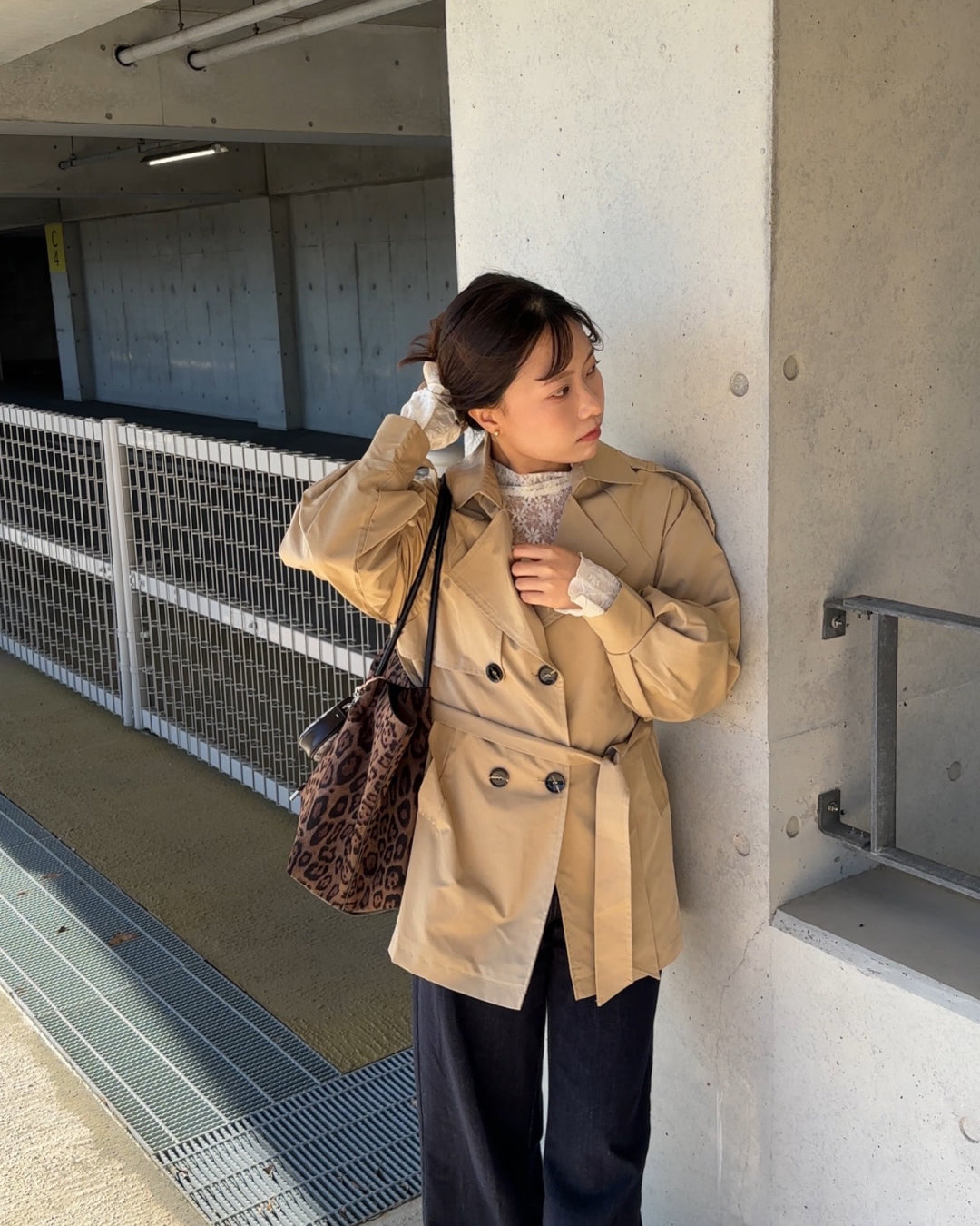 ベーシックショートトレンチコート AY1237