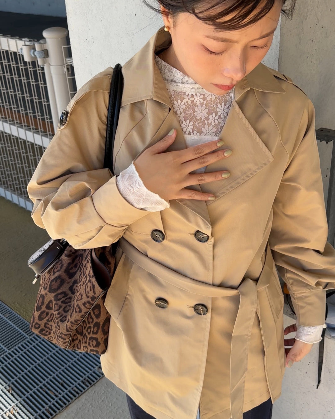 ベーシックショートトレンチコート AY1237