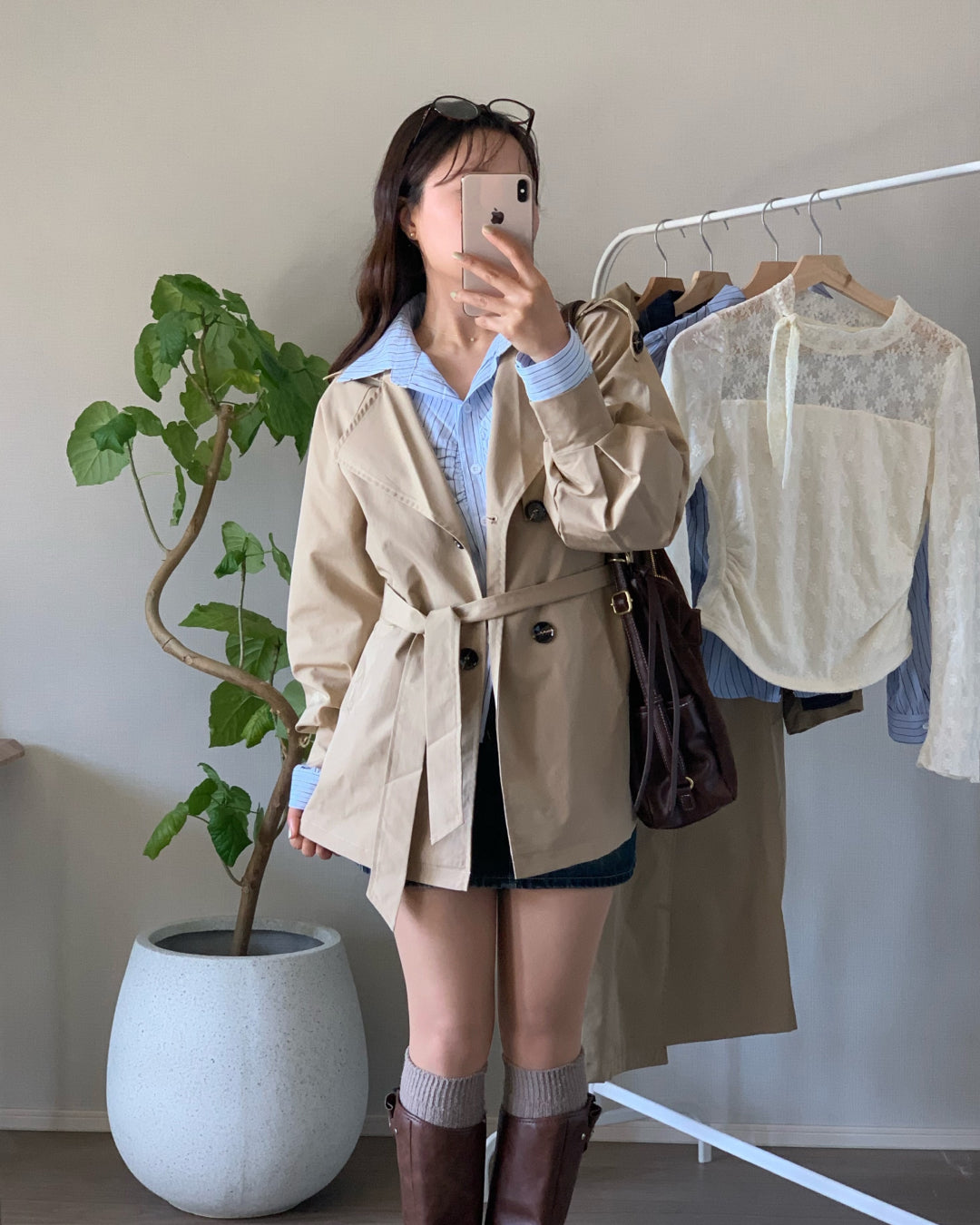 ベーシックショートトレンチコート AY1237