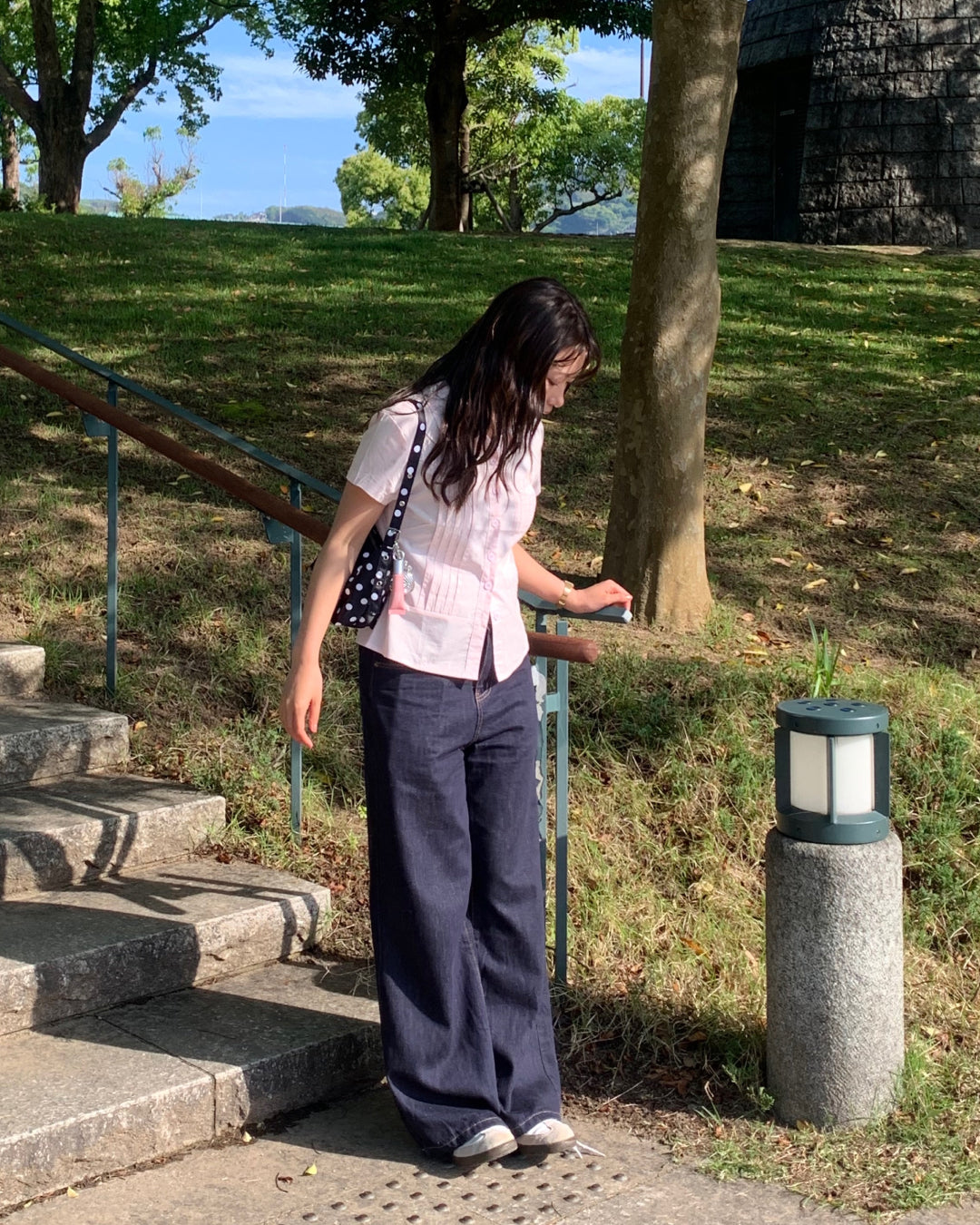 ピンタックショートブラウス AY1247