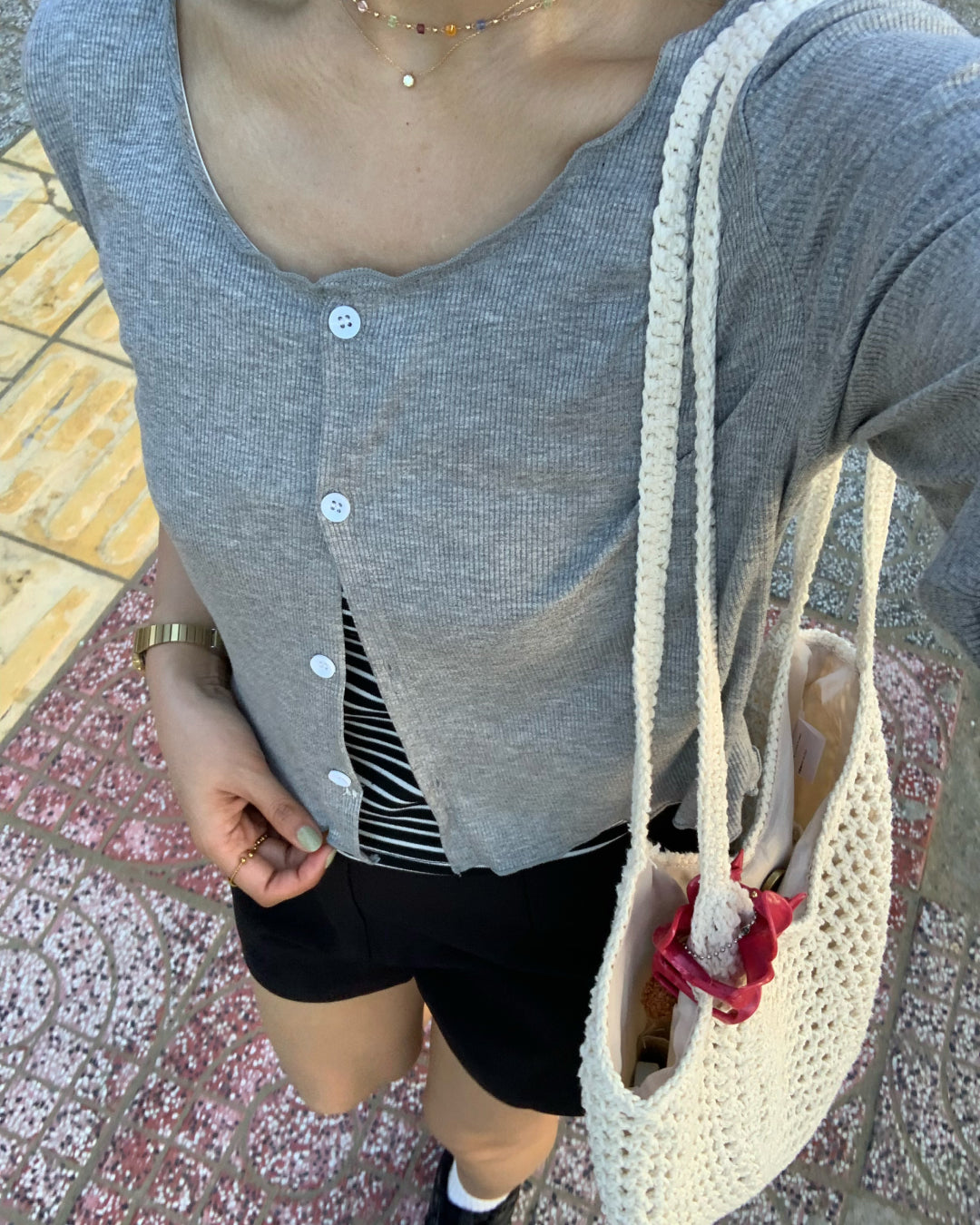 ライトクルーネックカーディガン AY1252