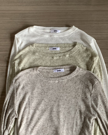 シアークルーネックTシャツ AY1282