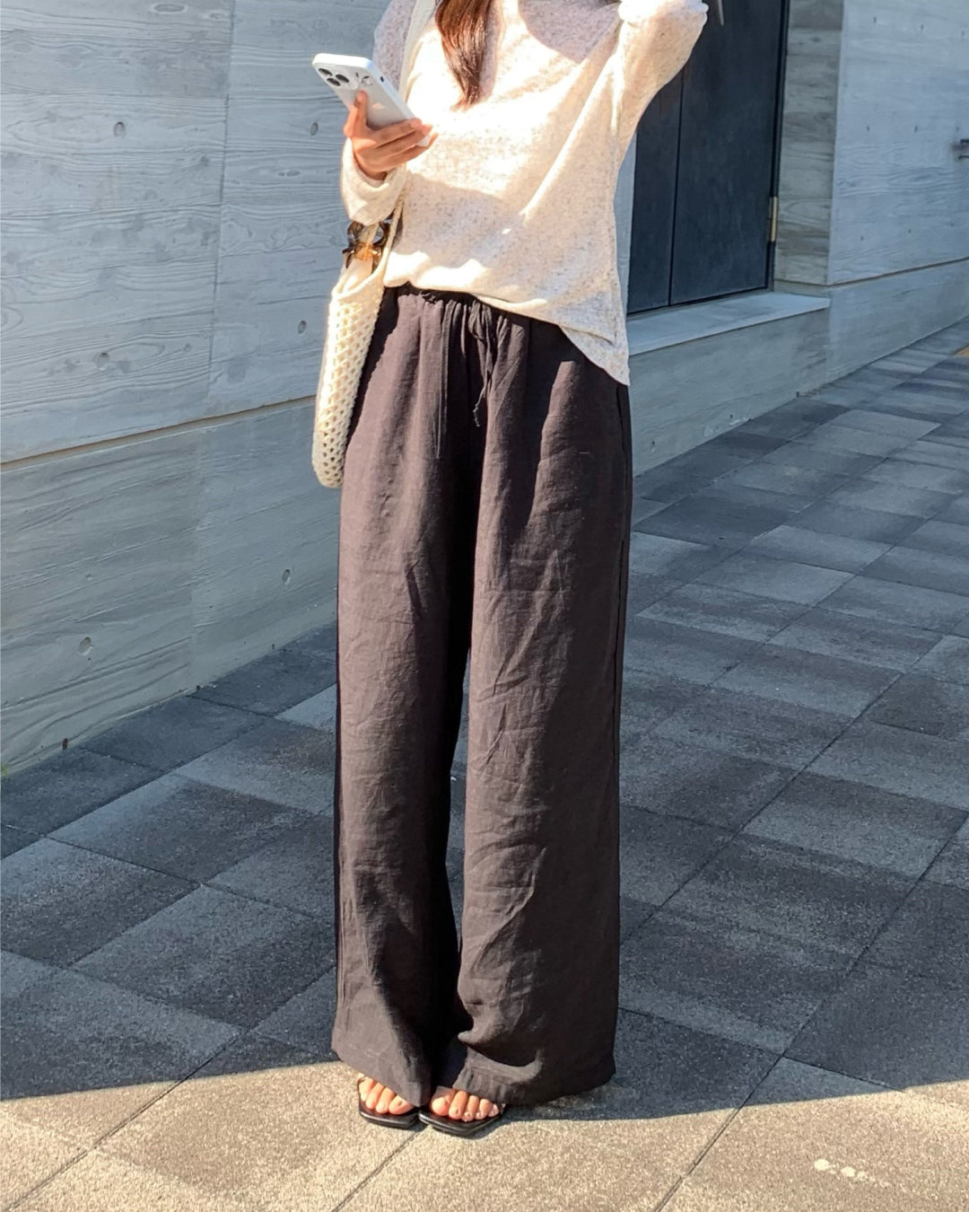 リネンワイドパンツ AY1299