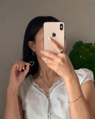 ハートフープピアス AY1319