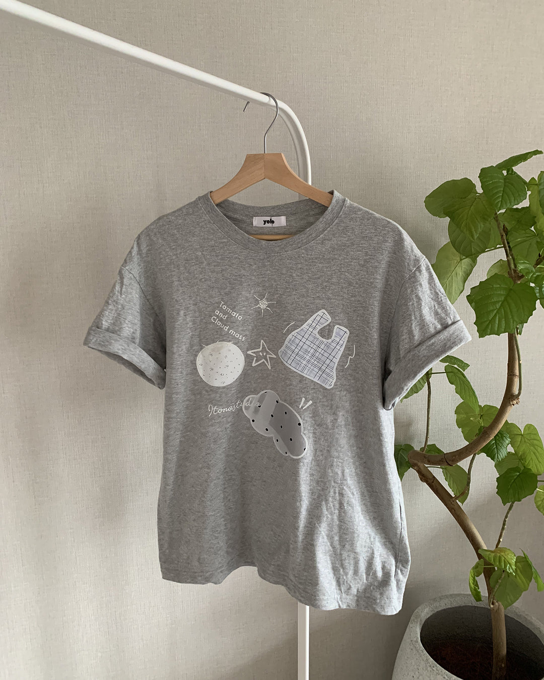 コラージュアートルーズフィットTシャツ AY1328
