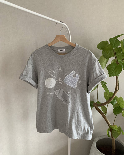 コラージュアートルーズフィットTシャツ AY1328