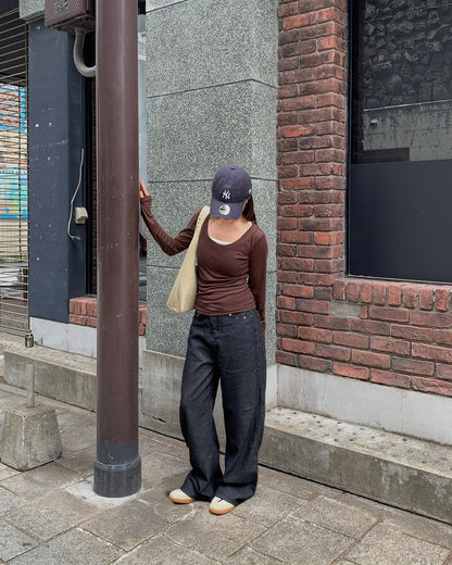 ハイウエストスタッズデニム AY1395