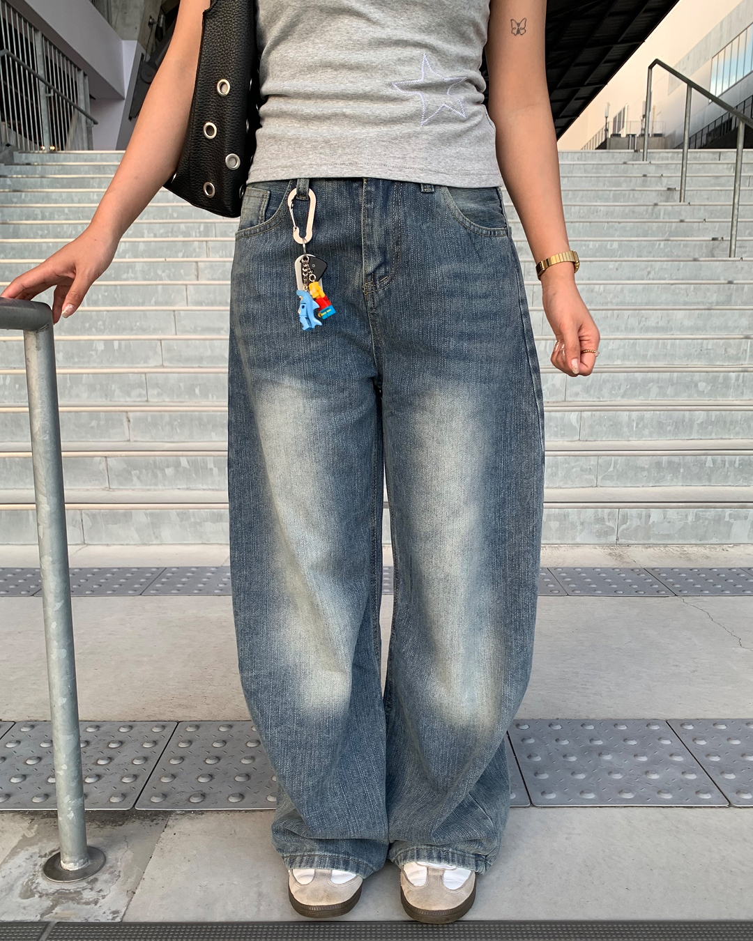 ルーズオールマッチハイウエストワイドパンツ AY1400