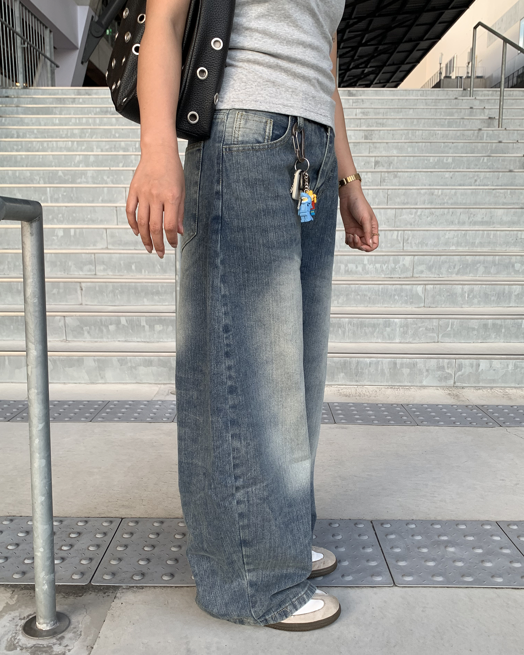 ルーズオールマッチハイウエストワイドパンツ AY1400