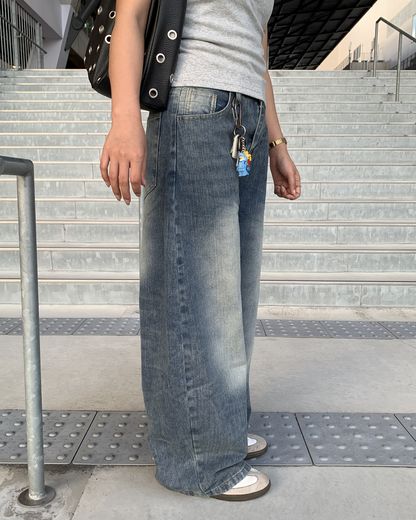 ルーズオールマッチハイウエストワイドパンツ AY1400