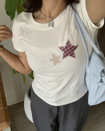 マルチスターパッチTシャツ AY1420