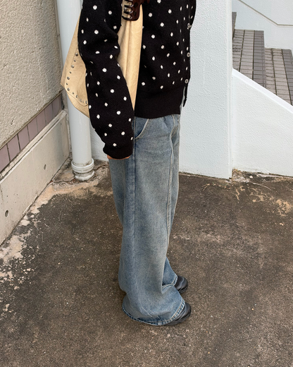 ウォッシュライクワイドデニム AY1575