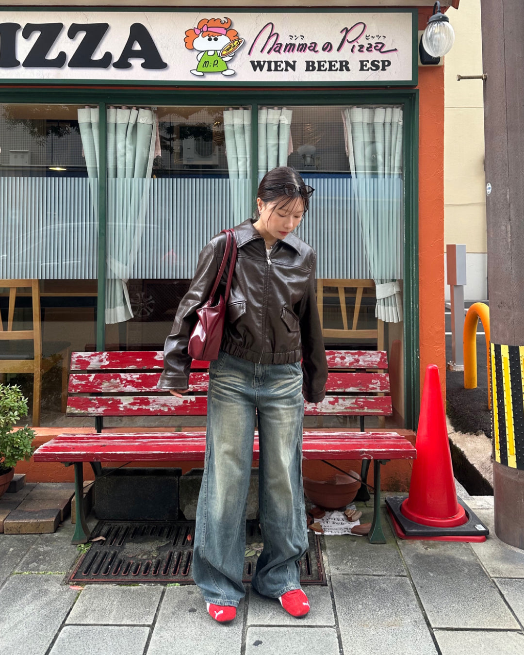 レトロウォッシュデニムパンツ AY3002