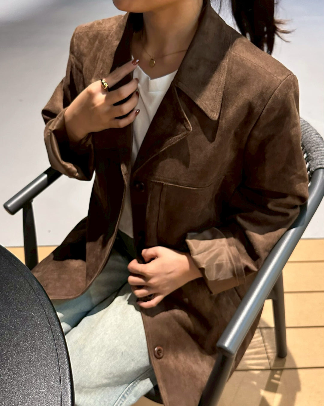 【即納】スエードミドルジャケット AY5000