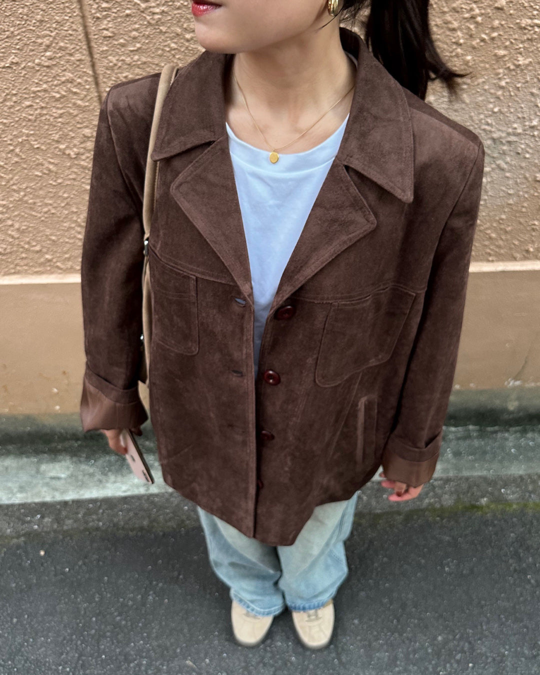 【即納】スエードミドルジャケット AY5000