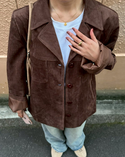 【即納】スエードミドルジャケット AY5000