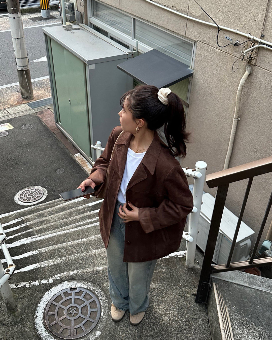 【即納】スエードミドルジャケット AY5000