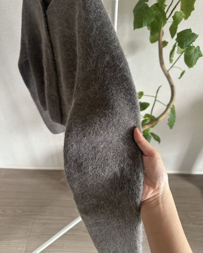 【即納】シャギークルーネックカーディガン AY5007