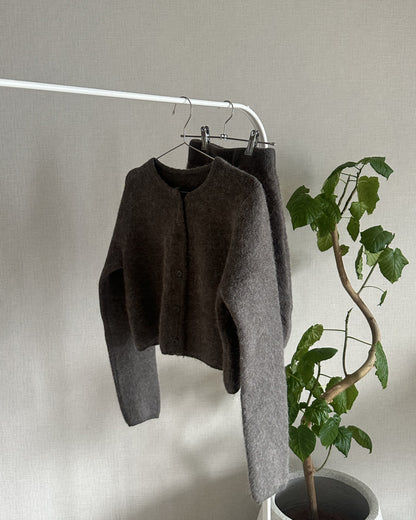 【即納】シャギークルーネックカーディガン AY5007