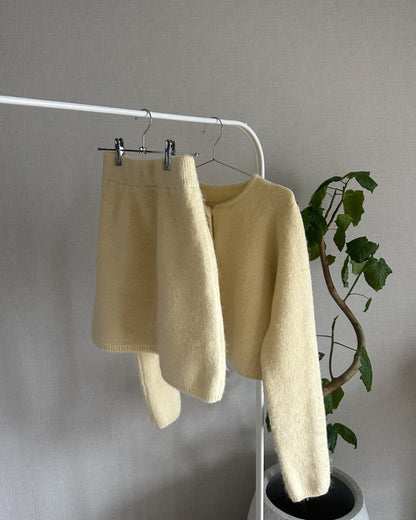 【即納】シャギークルーネックカーディガン AY5007