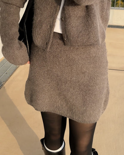 【即納】シャギーミニスカート AY5008