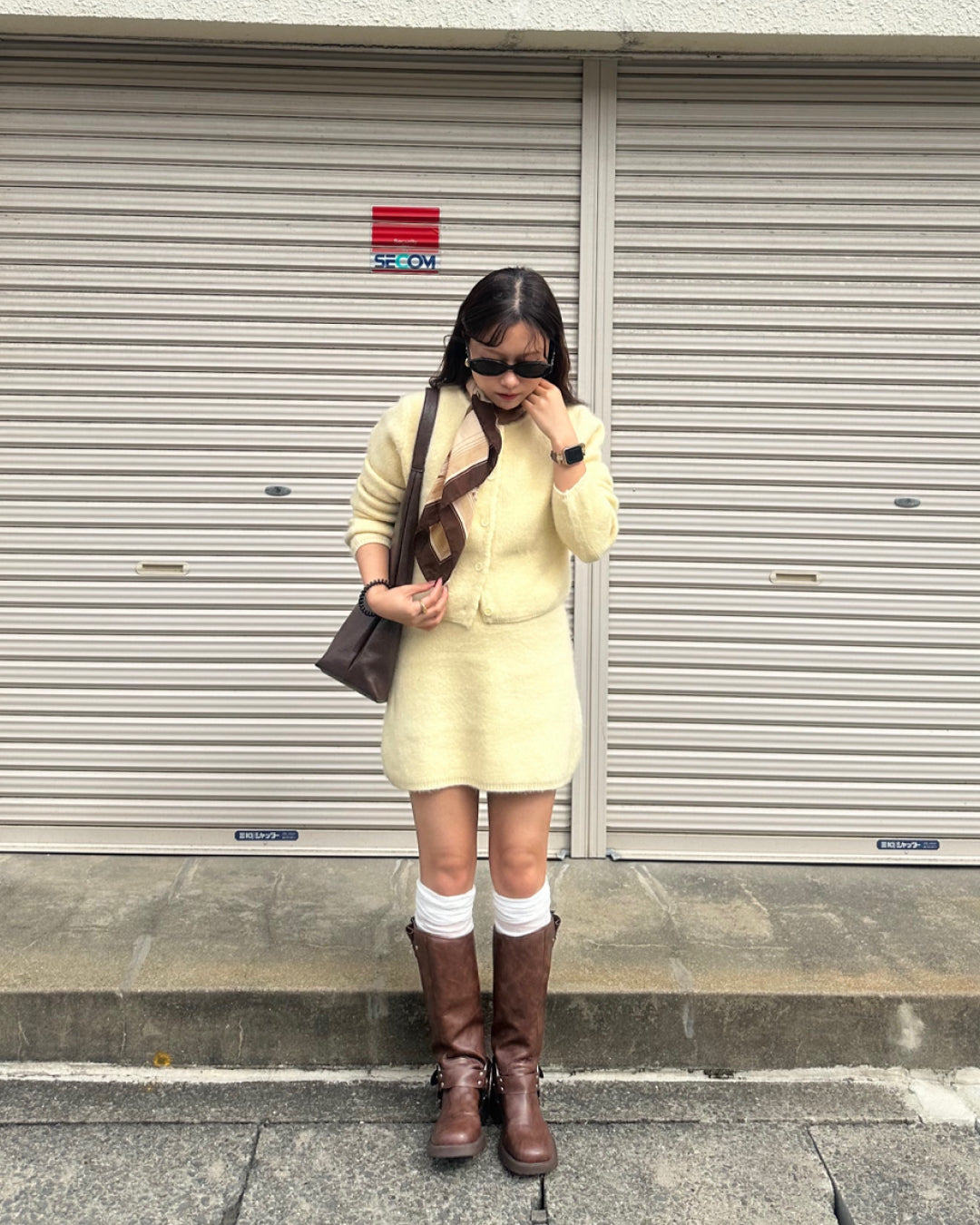 【即納】シャギーミニスカート AY5008