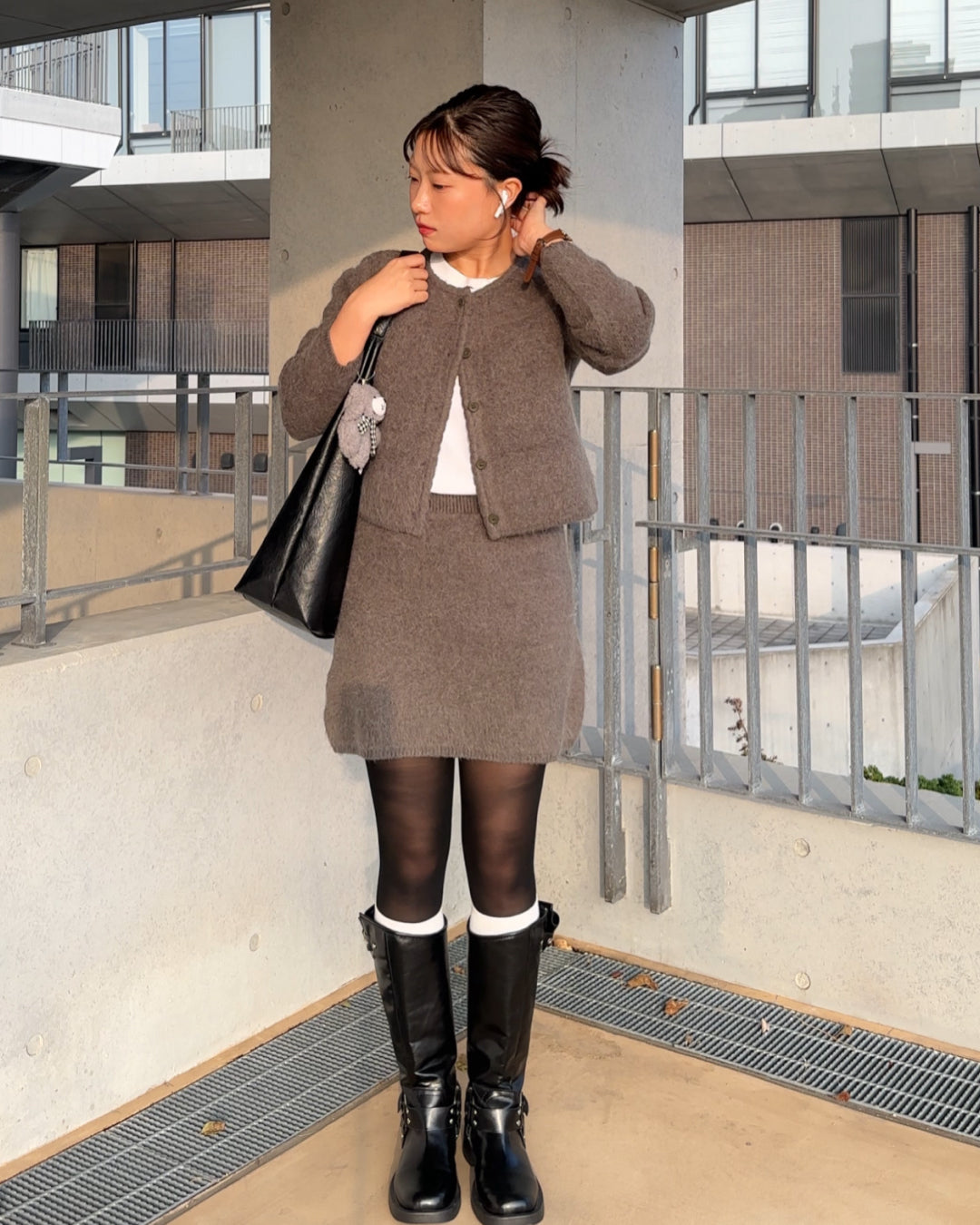 【即納】シャギーミニスカート AY5008