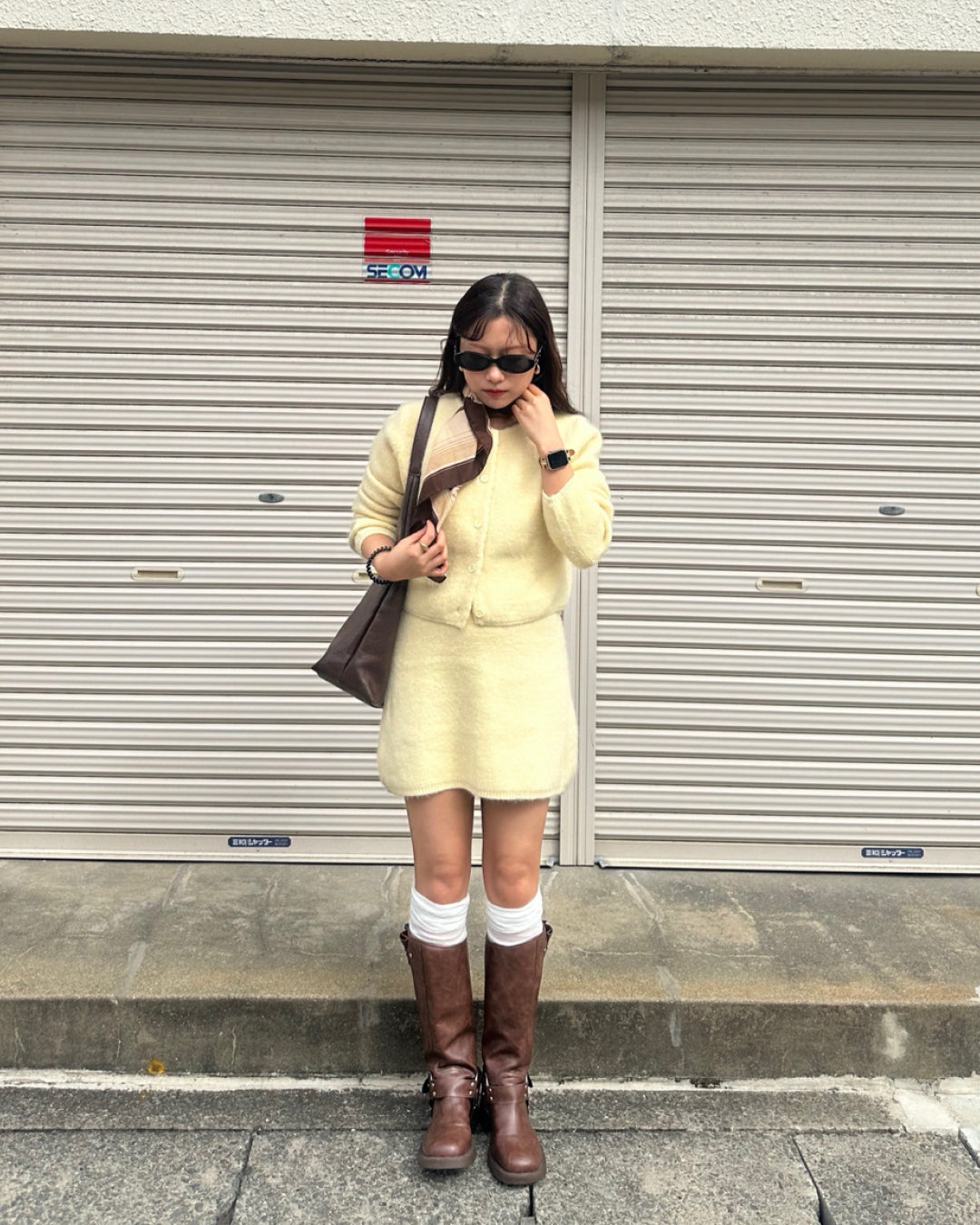 【即納】シャギーミニスカート AY5008