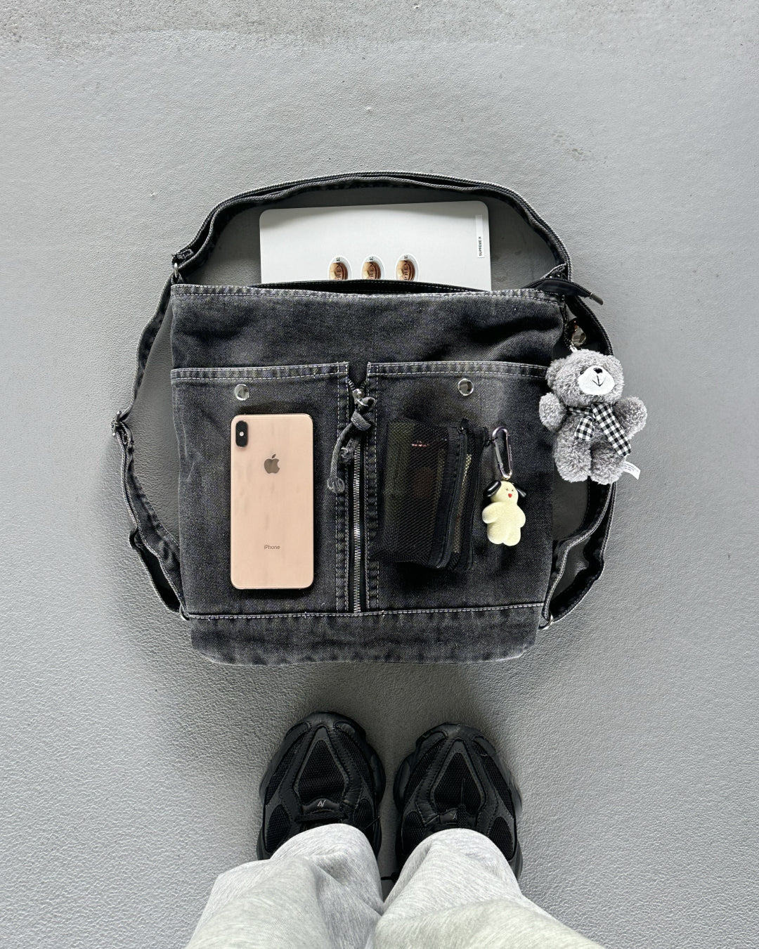 【即納】マルチショルダーウォッシュデニムバッグ AY5009