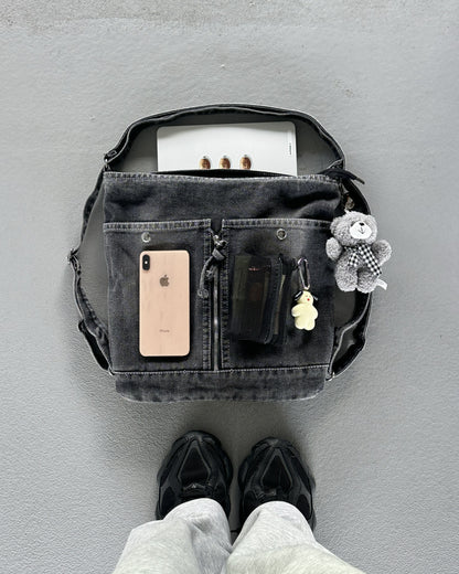 【即納】マルチショルダーウォッシュデニムバッグ AY5009