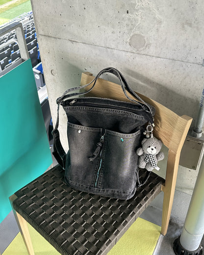【即納】マルチショルダーウォッシュデニムバッグ AY5009