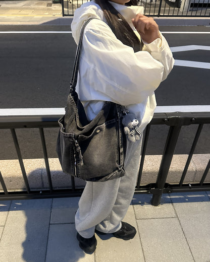 【即納】マルチショルダーウォッシュデニムバッグ AY5009