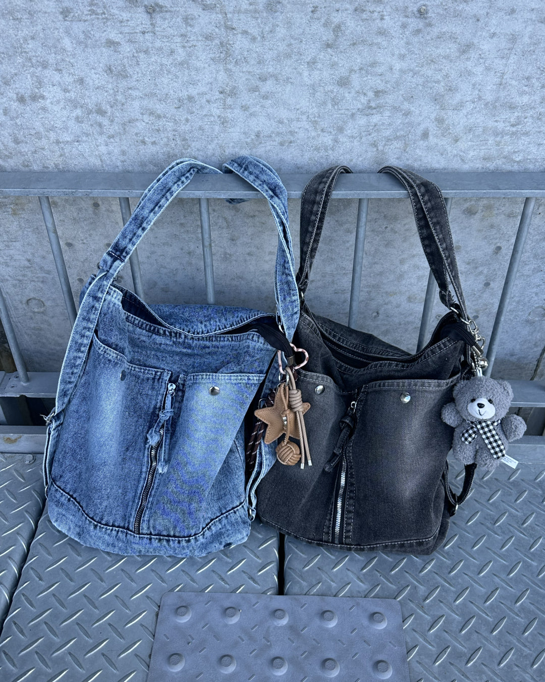 【即納】マルチショルダーウォッシュデニムバッグ AY5009