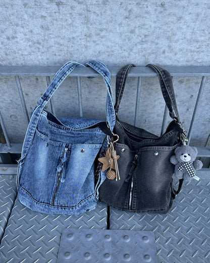 【即納】マルチショルダーウォッシュデニムバッグ AY5009
