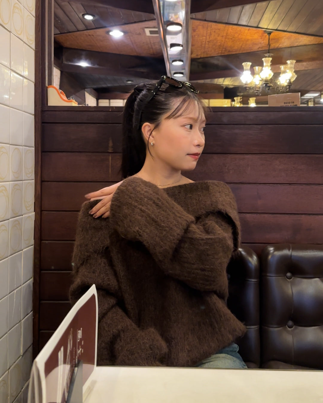 【即納】ローゲージオフショルニット AY5011