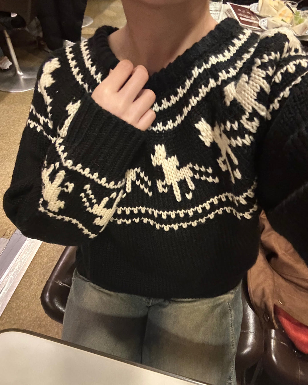 【即納】アーガイルケーブルセーター  AY5021