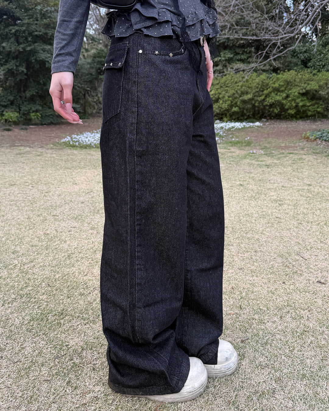 スタッズデニムパンツAZ0055