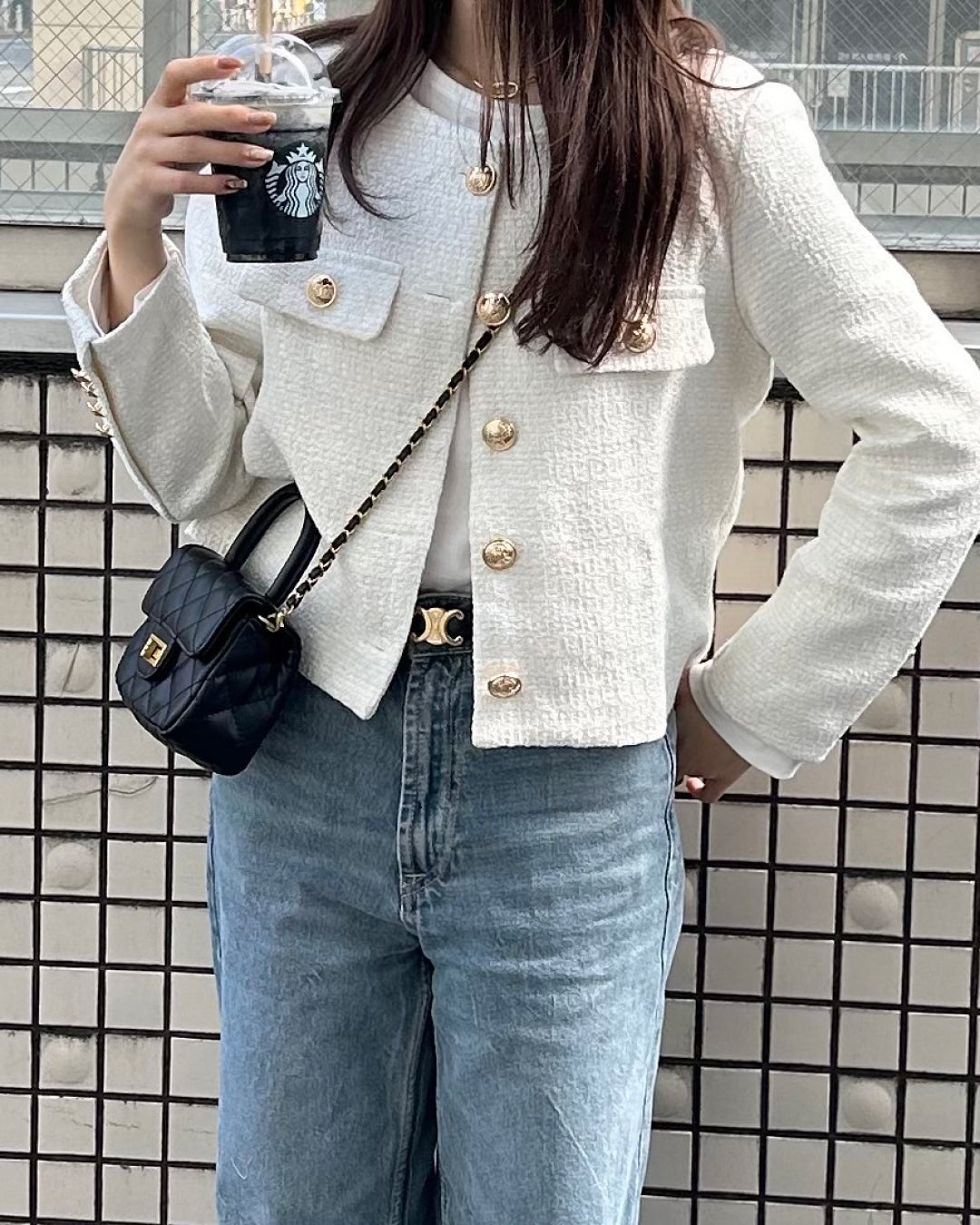 Black tweed jacket B0004