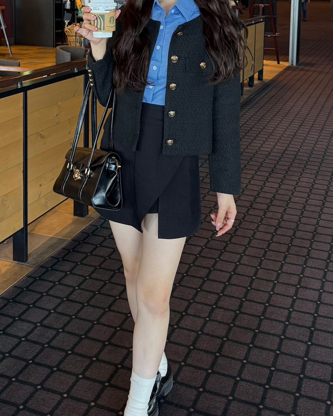 Black tweed jacket B0004