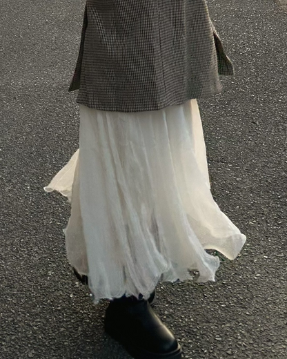 White mesh skirt B0025