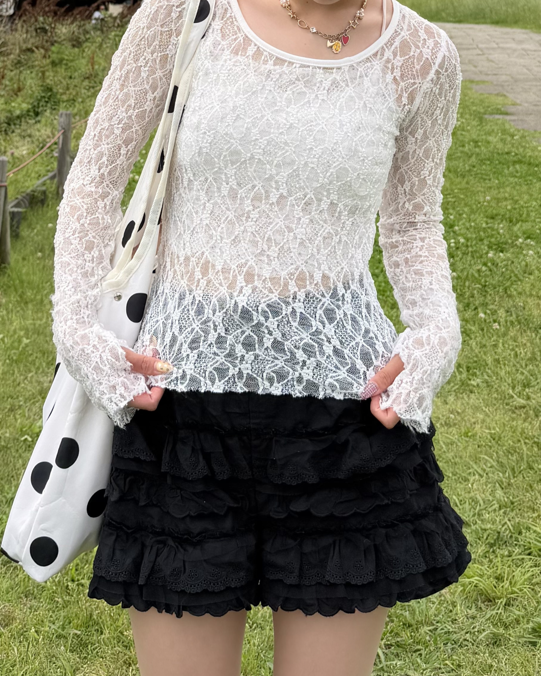 シースルーレーストップス BB0093