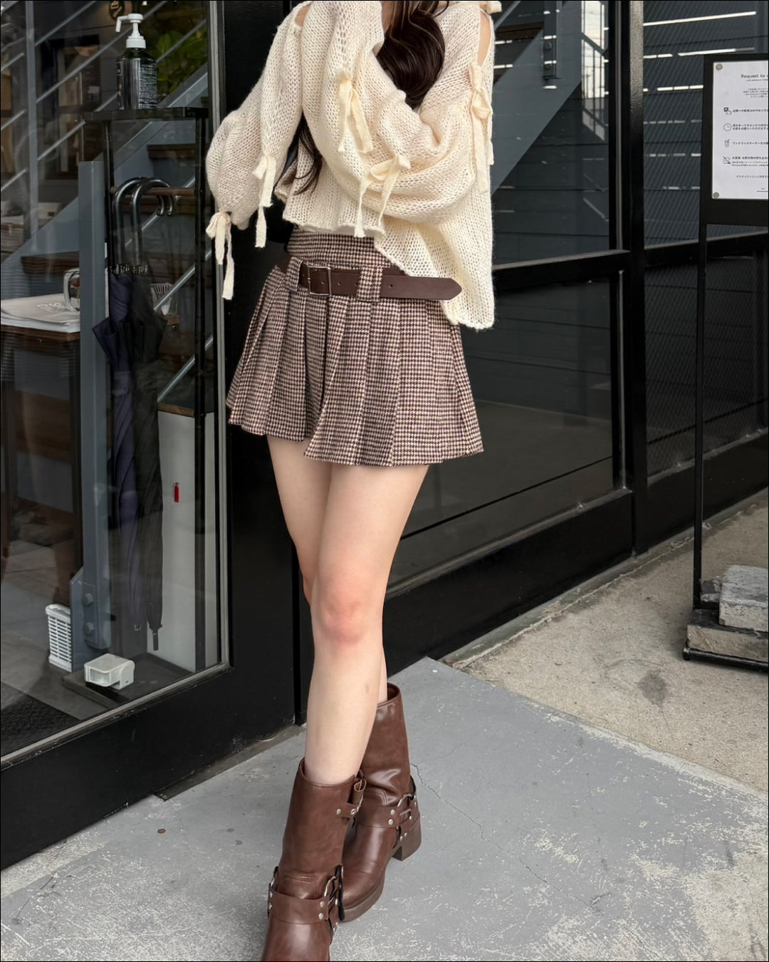 再販】ベルト付きチェックミニスカート B0314 – YOLO（ヨロ